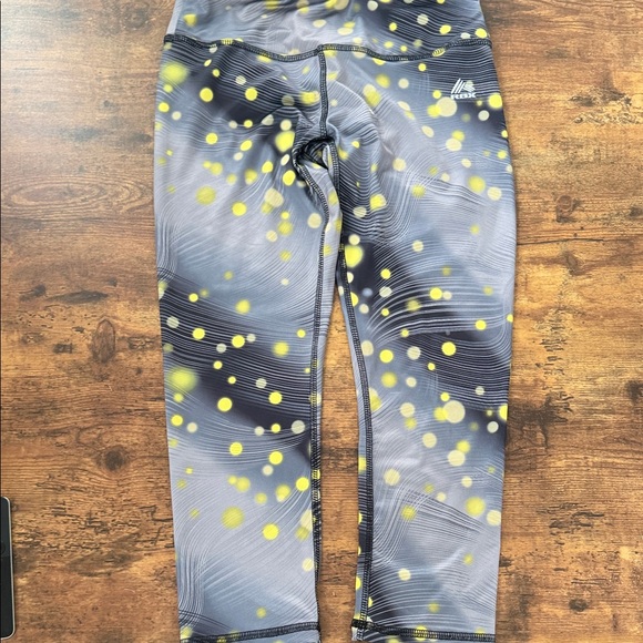 RBX Pants - RBX Women's Leggings with Gray and Yellow Dots